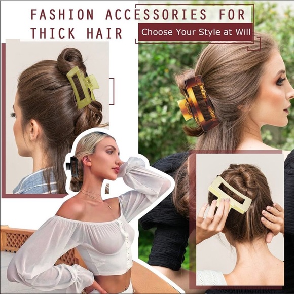 4 Inch Nonslip Large Acrylic Claw Clip (4 Pcs) - Picture 6 of 8